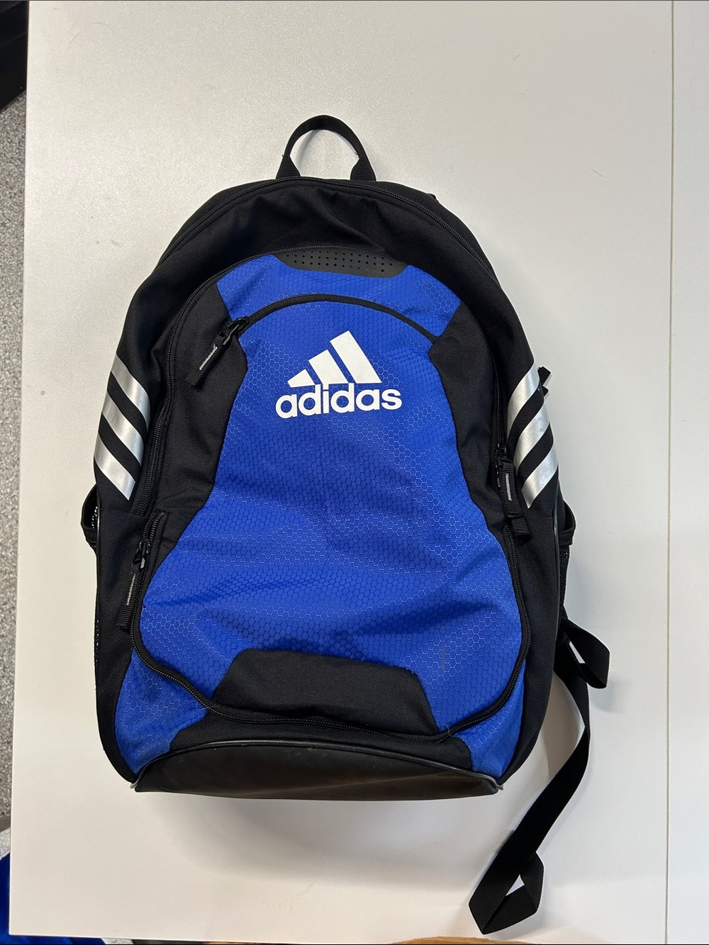 adidas Black and Blue Men's Athletic Backpack
